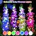 MRHEPHAESTUS Solar Garden Lights, Solar Delphinium Flowers Lights 4 Pack 80 LEDs, Waterproof Outdoor Light Two Lighting Modes for Outside Wedding Party Garden Yard Patio Lawn Decor