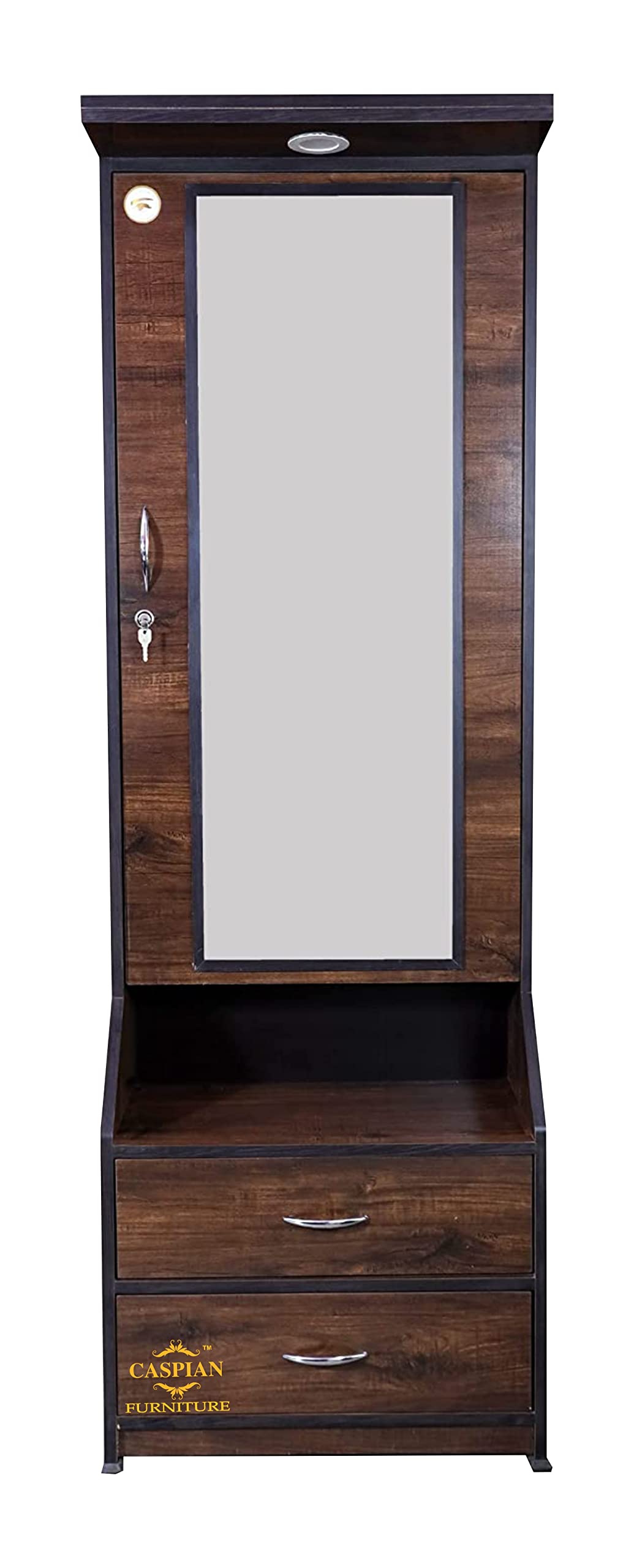 CASPIAN Furniture Dressing Table with Shelves and Drawer || Make up Table|| Organizer for Room Engineered Wood Dressing Table-image-0