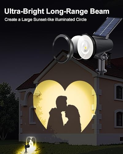 Miniatura 2 de Focos solares impermeables para exteriores, luces LED ultra brillantes para árbol, bandera, césped, estatua, piscina, jardín, casa, pared, patio,