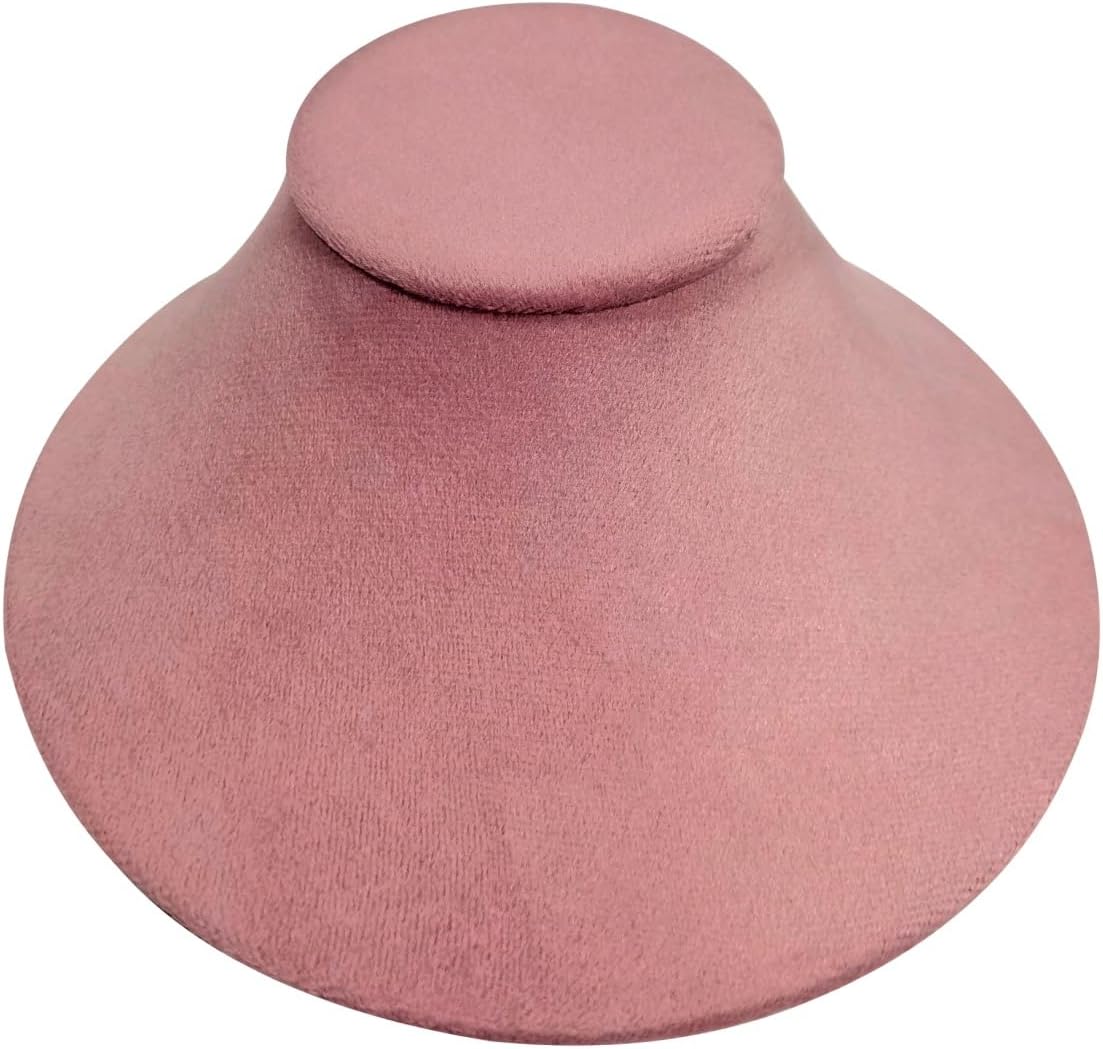 Necklace Display Stand for Selling -Velvet Necklace Bust Elegant Necklace&pendant holder for Vendors(White)
