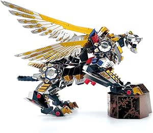 Microworld 3D Metal Puzzle, Mechanical Flying Tiger Metal Model Kits, DIY Brain Teaser Challenge 3D Puzzles for Adults, Art Craft Home Decor Gift for Teens