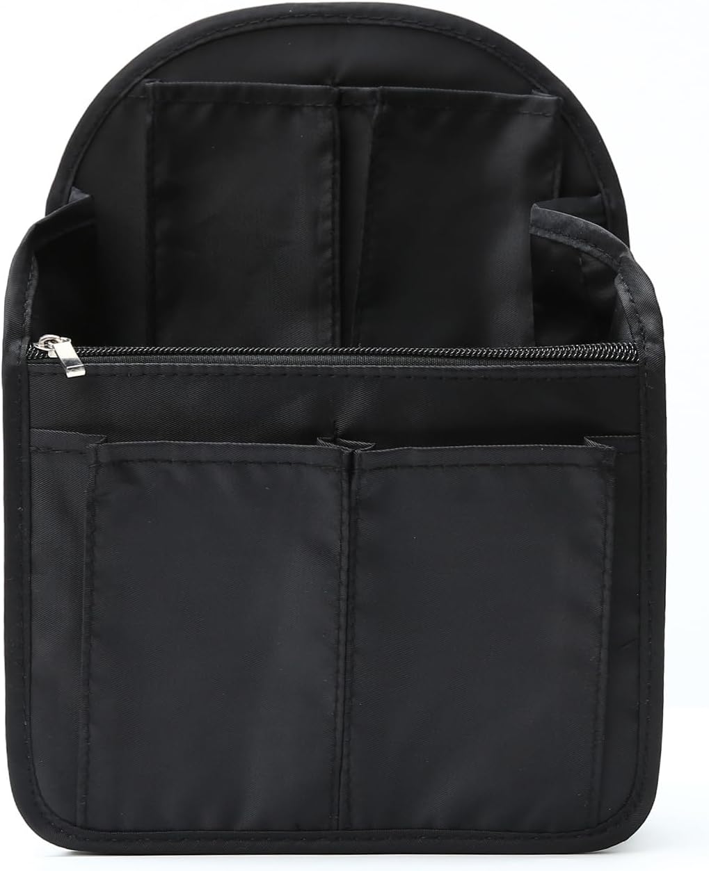Product image of Surblue Backpack Organizer Insert Liner Hanging Travel Rucksack Purse and Handbag Insert Pocket, High-capacity Divider Foldable Nylon Shoulder Bag Organizer for Men and Women, (Black, M)