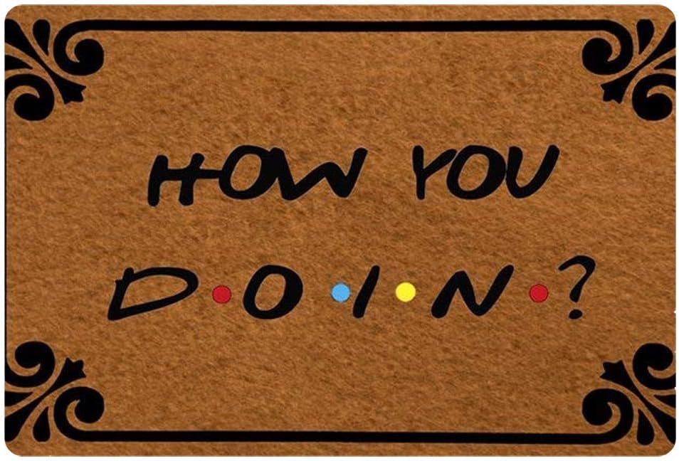 Area Entrance Doormat How You Doin Door Mats Non Slip Indoor/Outdoor Lightweight Brown Front Mat Funny Doormats