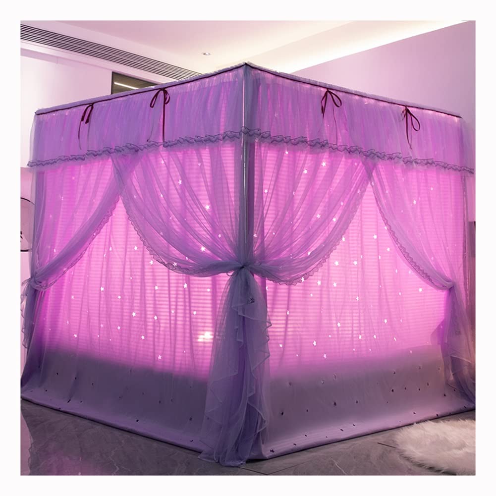 Mosquitera para cama doble con soporte contra picaduras nocturnas