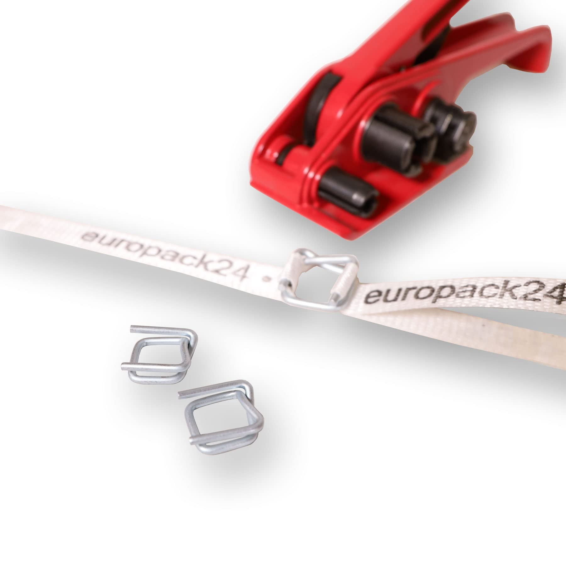 500 Stück 25mm Drahtverschlussklemmen | verzinkt | für 25mm Umreifungsband/Kraftband | Metallschnallen für Ladungssicherung | Verschlussklemmen für Bandspanner