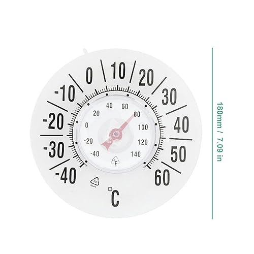 Miniatura 2 de Indoor Outdoor Temperature Gauge, Wireless and Easy to Install, 180mm, Wireless Weather Meter, Suction Temperature Sensor, Multipurpose Weather