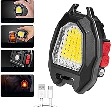 Keychain 4 in 1 LED with 7 Mode Rechargeable Flashlights with Lighter,Whistles,Bottle Opener for Outoor,Indoor,Hiking with Magnet Base Ultra Bright 800 Lumens Portable Emergency COB Light