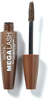 Mega Lash Brown Mascara - Vegan, Brown, Hard Wearing, Smudge-Proof, Lash Building Formula For Volume Glam Lashes - 12ml