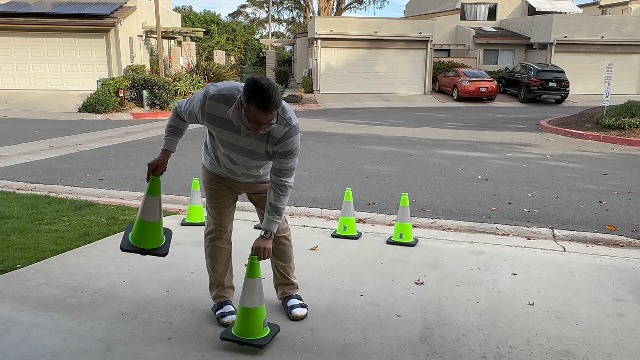 Image of BESEA 6 Pack 18 Inch Green Traffic Cones with Wide Stable Base