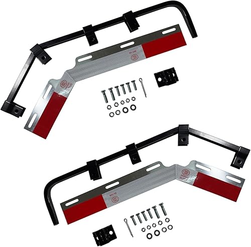 Par de barras angulares para barra de barro, soporte en ángulo de 28 pulgadas con kit de montaje para remolque resistente, brazo cuadrado de acero