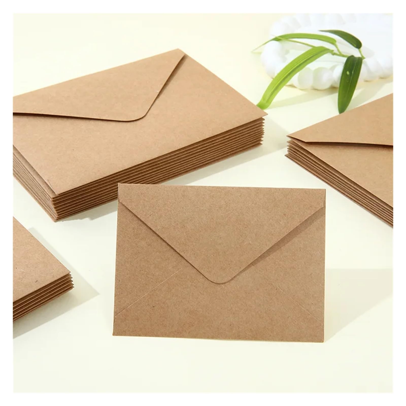 50 unids/Lote de Sobres de Papel Kraft de 140g, Postales for invitación de Boda, Sobres de 19x14cm, Suministros de Negocios, Almacenamiento de papelería(50pcs 19x14cm)