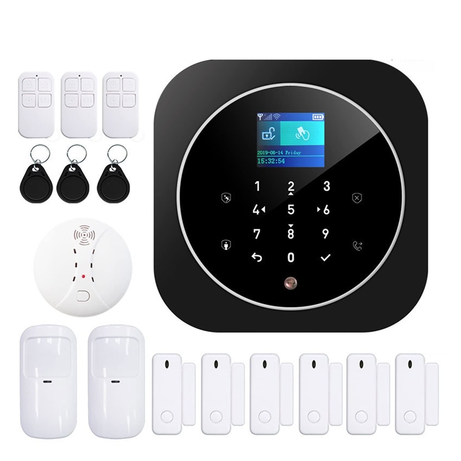 G12 Tuya WiFi GSM Système d'alarme sans Fil Contrôle de la Protection de la sécurité(Medium)