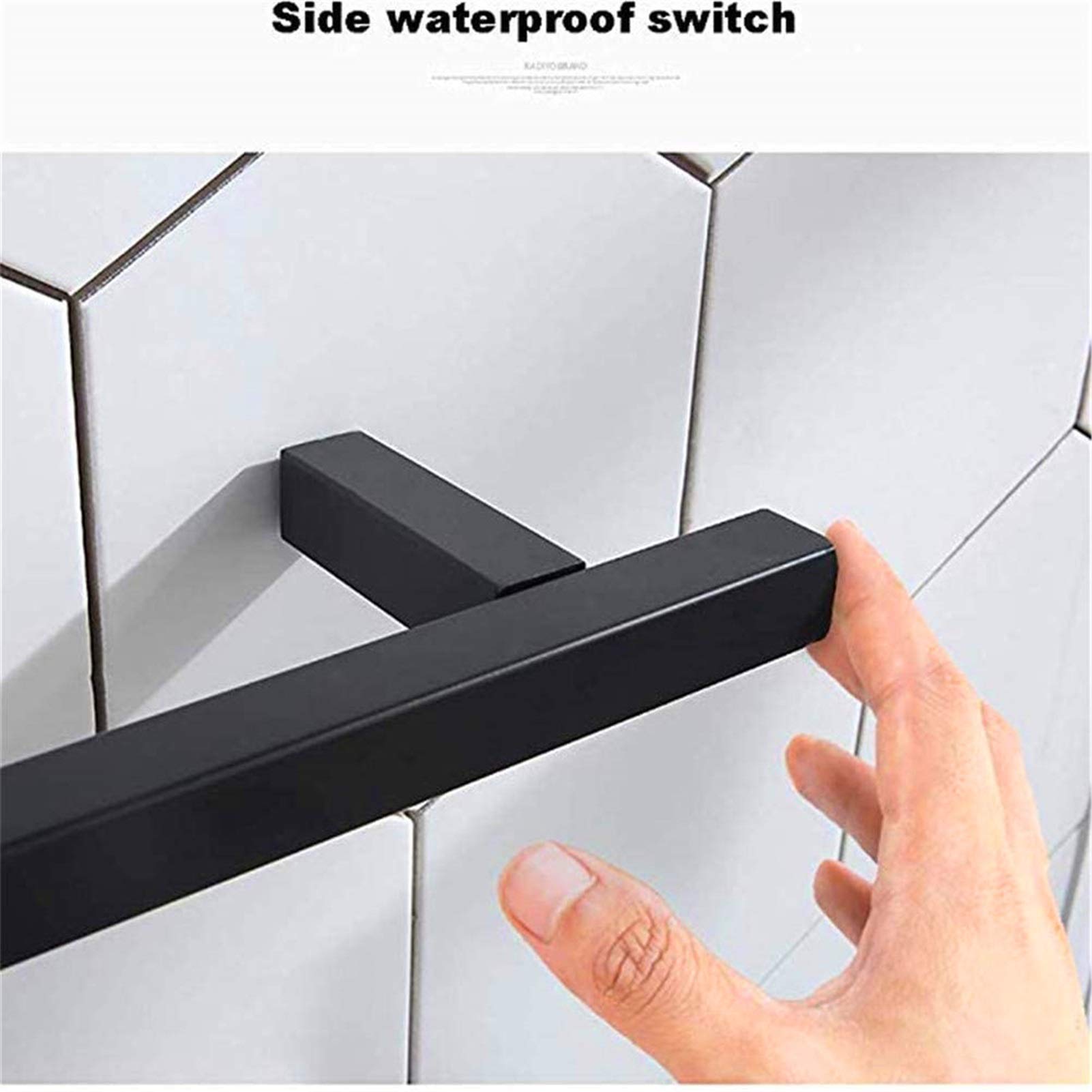 ZQFIDFYR Heated Towel s Towel Warmer,Towel Warmer, Wall-Mounted Square Towel Airer, Electric Heated Towel Rack Hot Towel for Bathroom Kitchen Hotel (A)