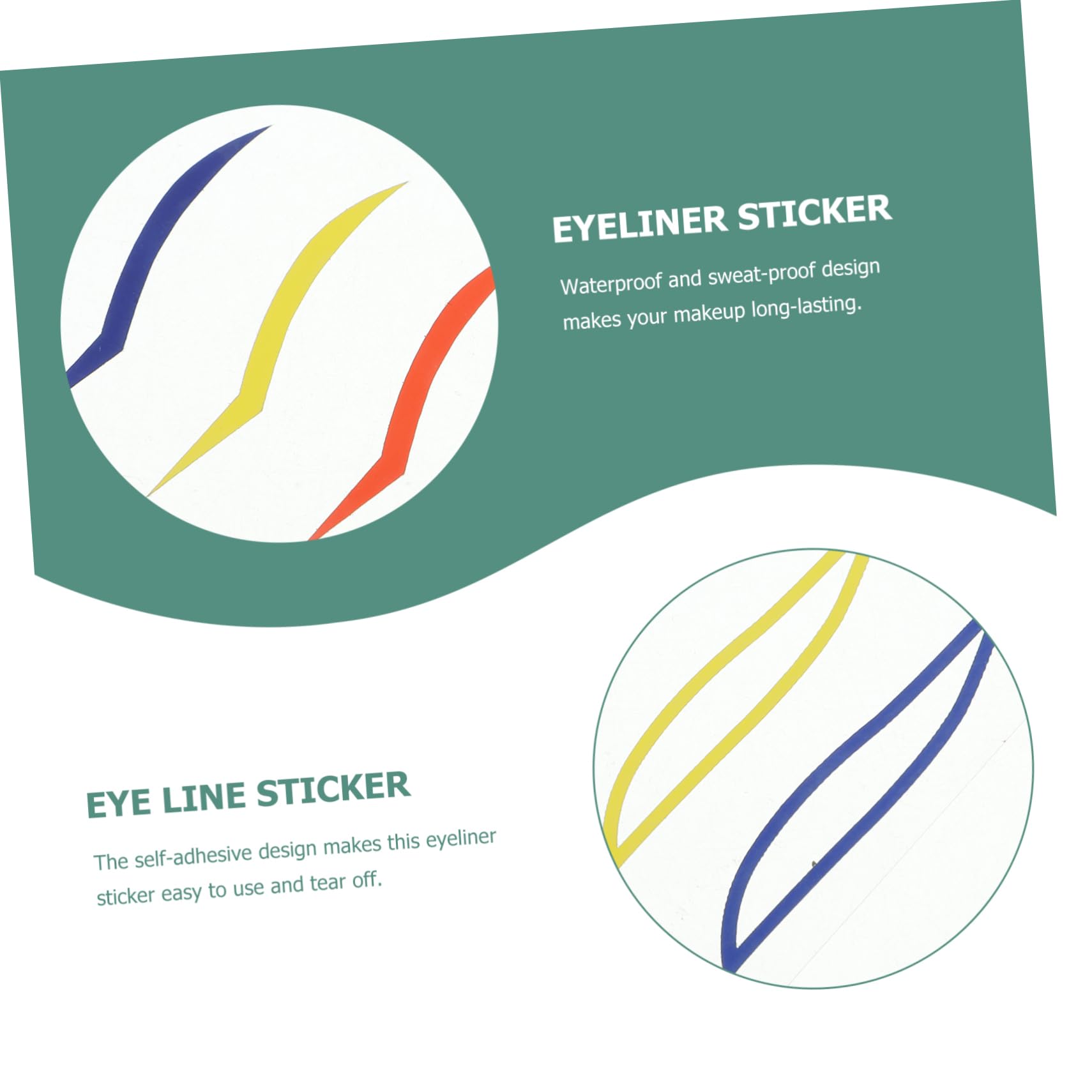 Healeved 20sets Stick Eyeliner Impermeabili Kit Adesivi Per Makeup Facile Applicazione e Decorazione Per e Ragazze Per Occasione