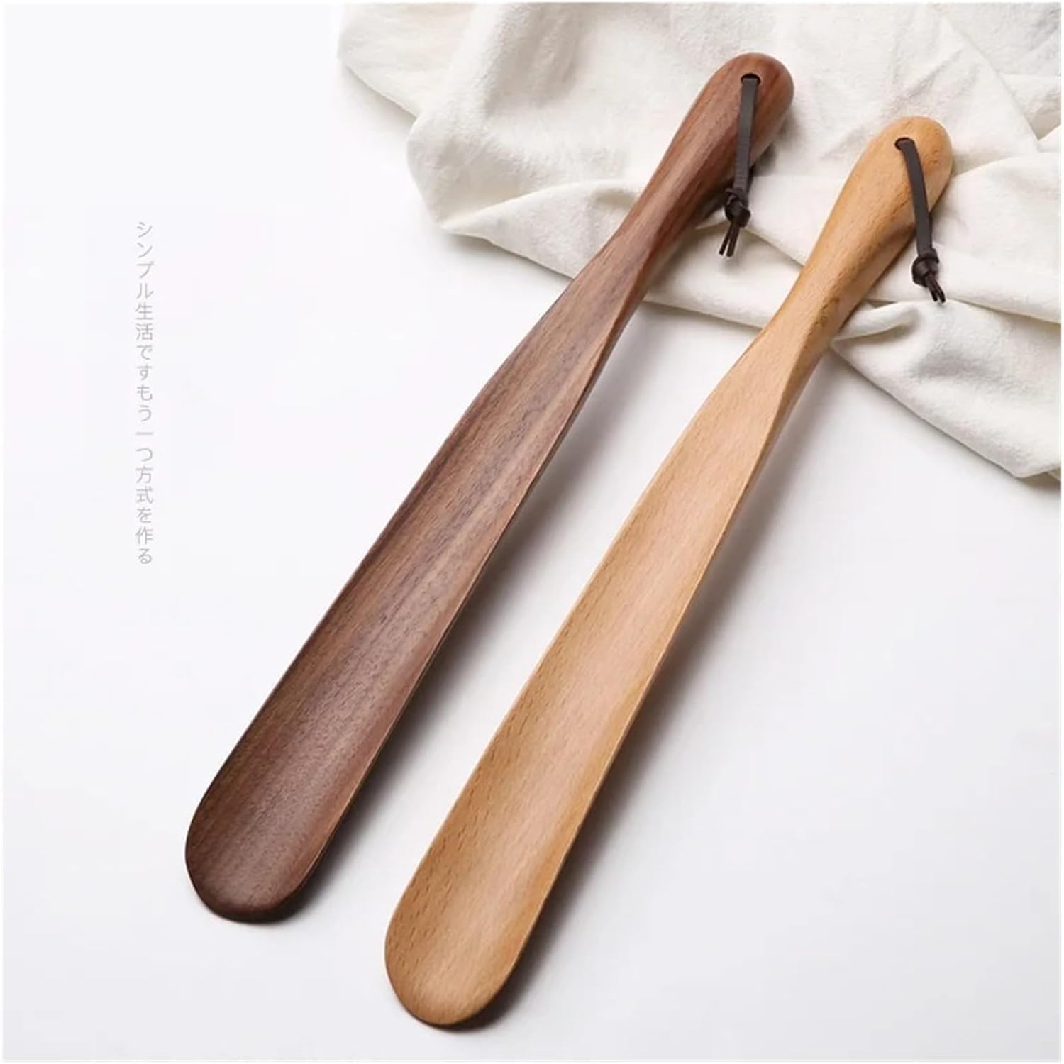Calzascarpe Lungo Calzascarpe professionale in legno di noce flessibile con manico lungo Utile cucchiaio sollevatore Strumenti domestici