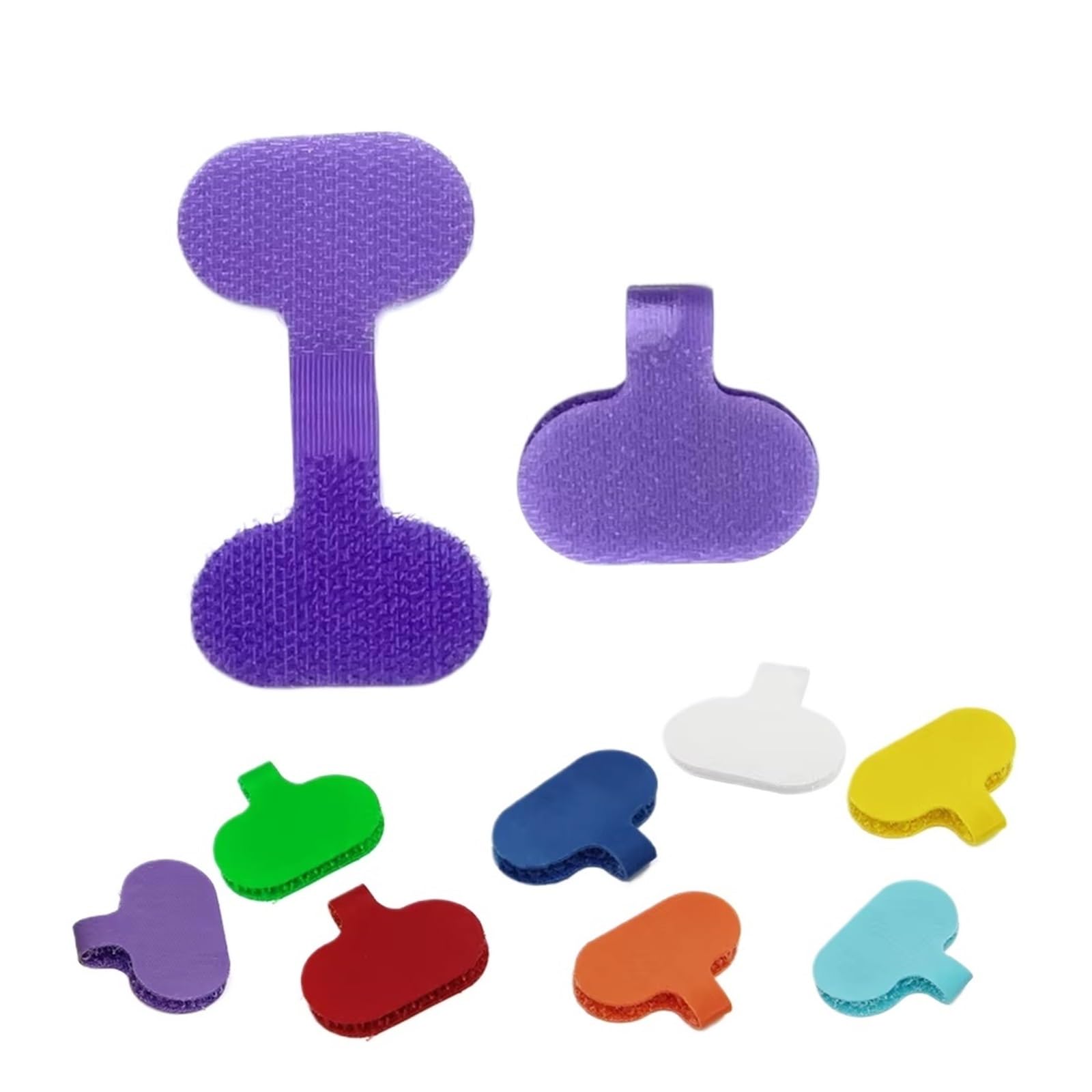 Cable Tags 8-24 Color Cable Labels Ties Reusable with Write-on Label Wire and Tags Easy Identification(Color02,8pcs)