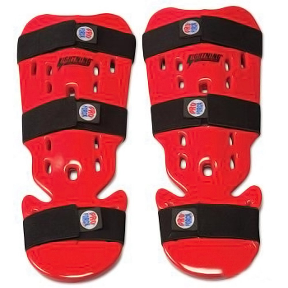 PROFORCE Lightning Shin/Instep Guards - Red - Medium