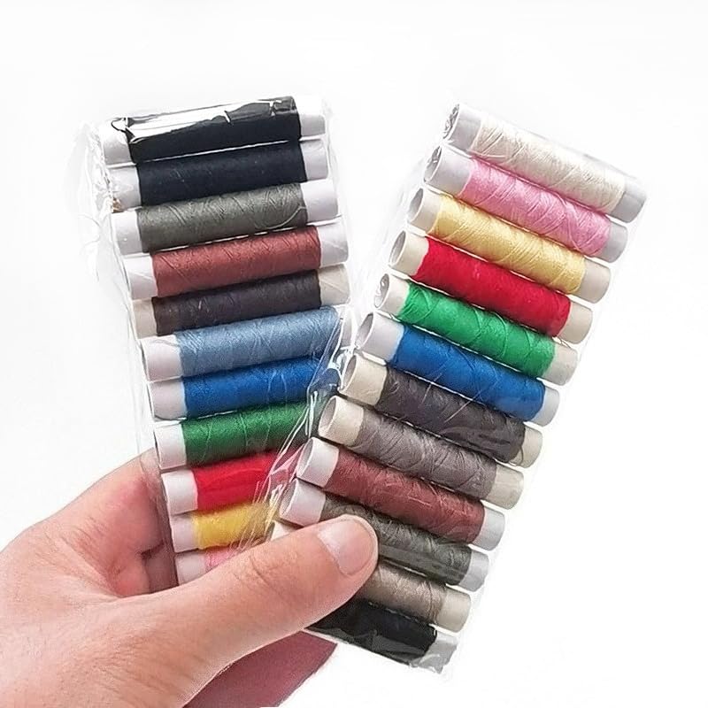 Hilo de coser de poliéster 12 colores surtidos miniatura 6
