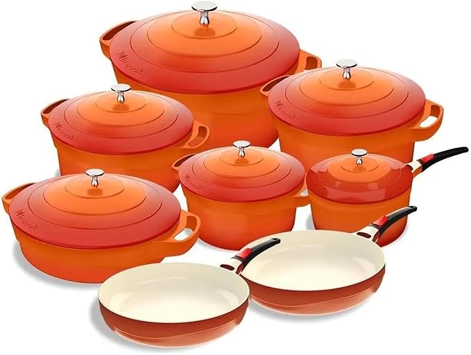 Jogo De Panelas Com Revestimento Cerâmico 8 Peças, Le Cook