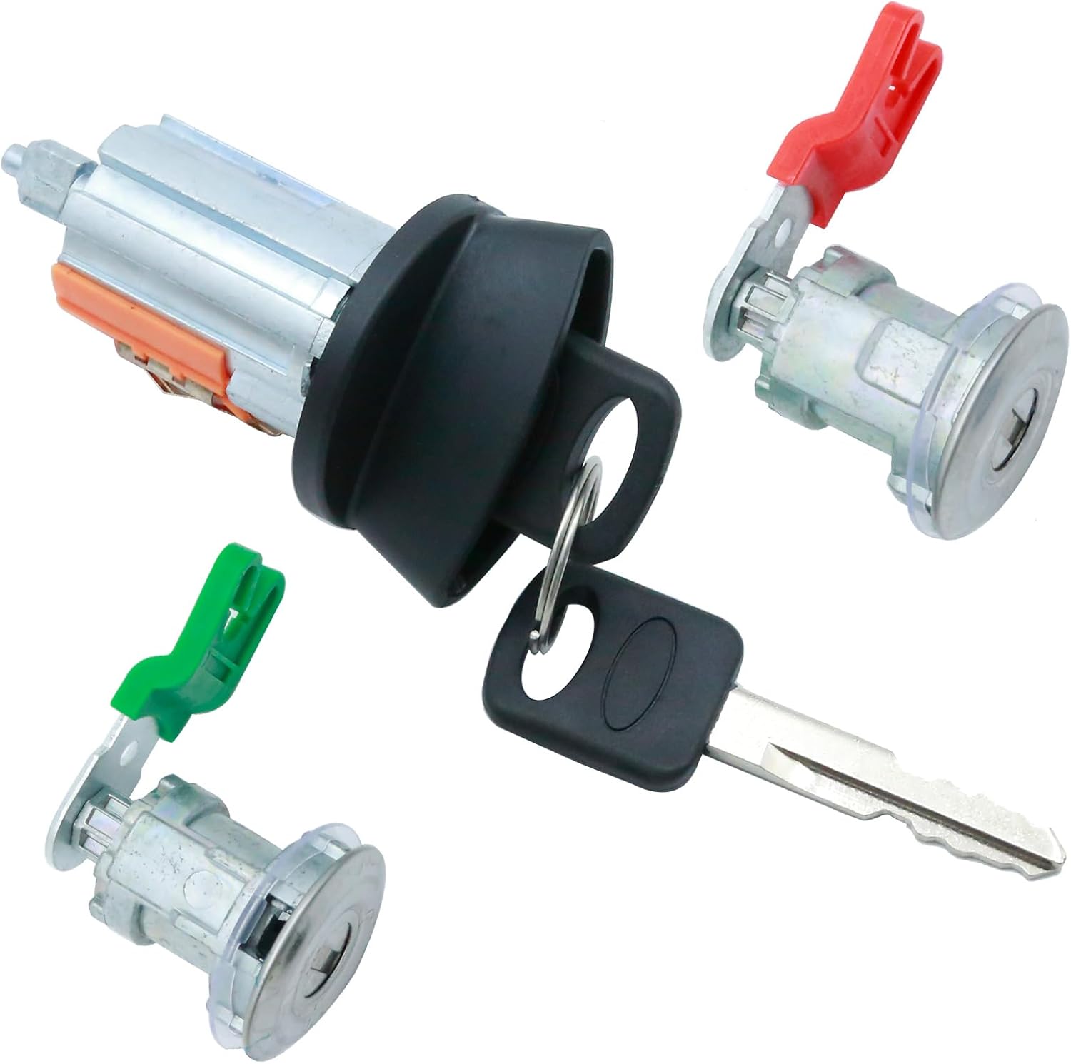 Anxingo 707624 Door Lock Cylinder and Ignition Switch with Key Set, Replacement for Ford F150/250/350 2001-2007 Replacement for Ford Explorer Replacement for Lincoln Blackwood Replaces 703362