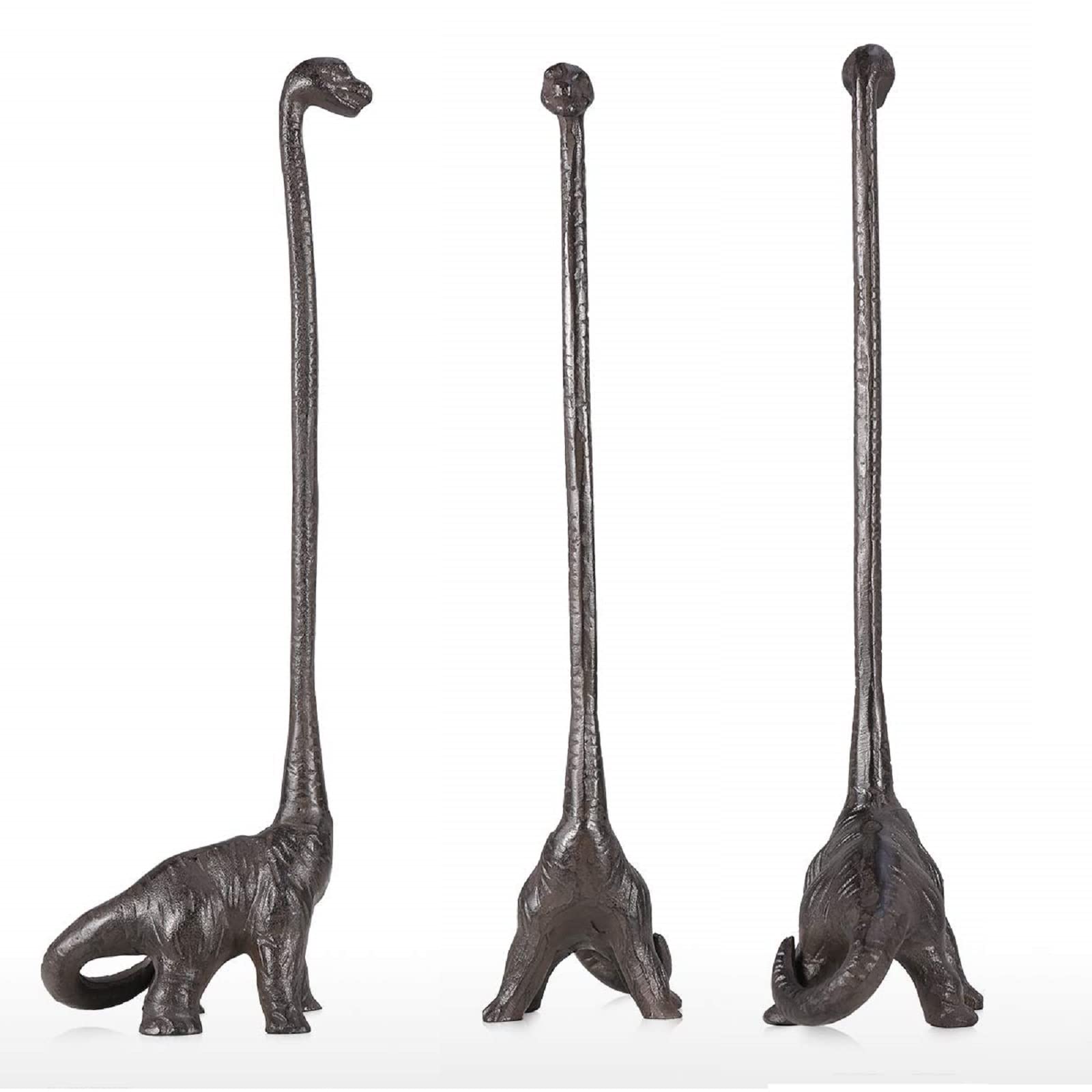 Metalowy dinozaur ręcznik papierowy metalowy kuchenny ręcznik stojak na ręcznik papierowy ręcznik blat blat vintage dinozaur houseWares