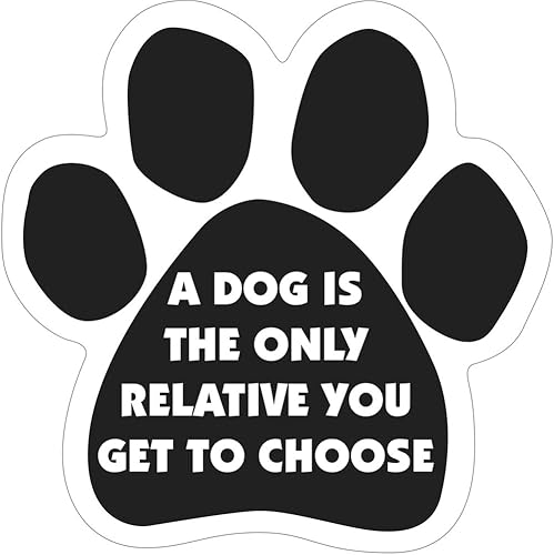 Miniatura 1 de Imán de huella de perro o animal de 6 pulgadas, funciona en automóviles, camiones, refrigeradores y más (un perro es el único pariente que puedes