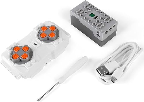 Miniatura 2 de Mould King M0006 4.0 Kit de módulos alimentados, juegos de funciones de potencia con control remoto recargable y caja de batería, 4 puertos de