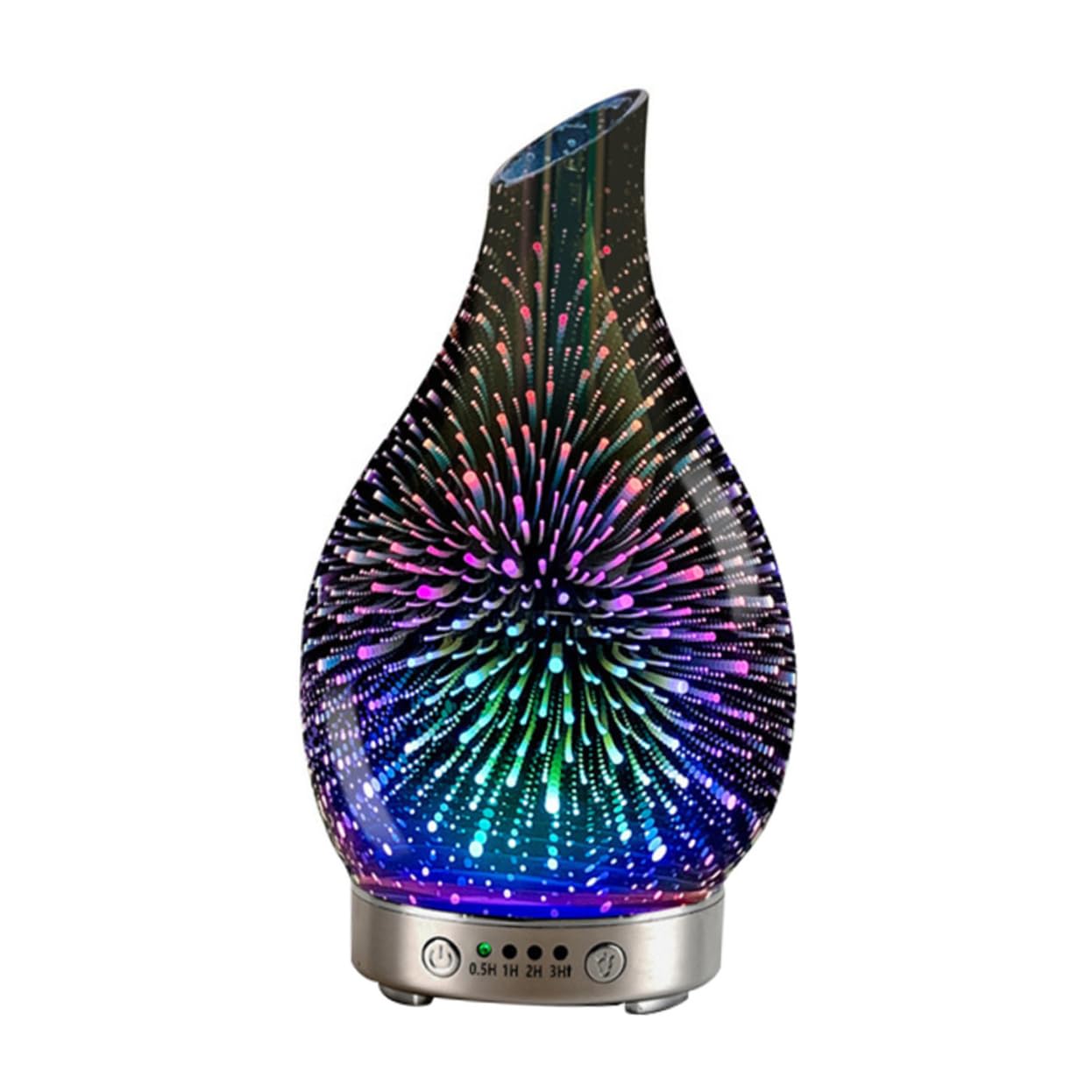 Difusor de Aromaterapia 3D de Vidrio Púrpura para Salón y Yoga