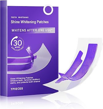Purple Teeth Whitening Strips - V34 Whitening Strips - Enamel Safe Whitener Strips for Sensitive Teeth - Gentle Stain Removal for Sensitive Tooth,30 Minutes Fast Results,7pcs