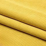 YKAFADE 155 cm * 100 cm Cordstoff Stofftuch  Cordstoff Solide,Schlichte Quiltingstoffe Deko Stoffe Stoff zum Nähen für Nähhandwerk,Kissen,Möbel Mantel Hemd Hosen Sofa DIY Bastelmaterial  Gelb