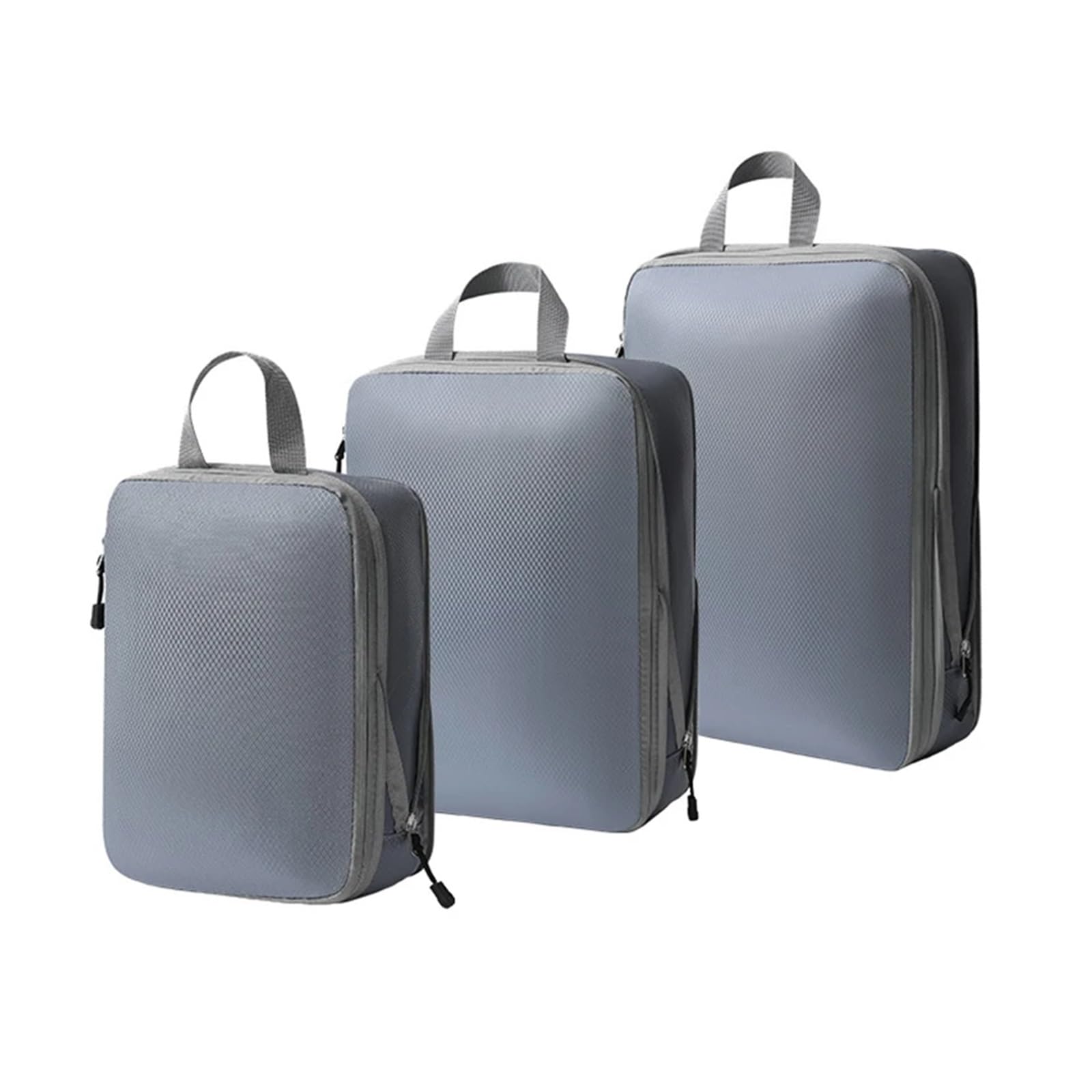 Organizer valigia Set di 3 cubi da imballaggio compressi, borsa organizer viaggio impermeabile e comprimibile for vestiti per le Vacanze(Grey)