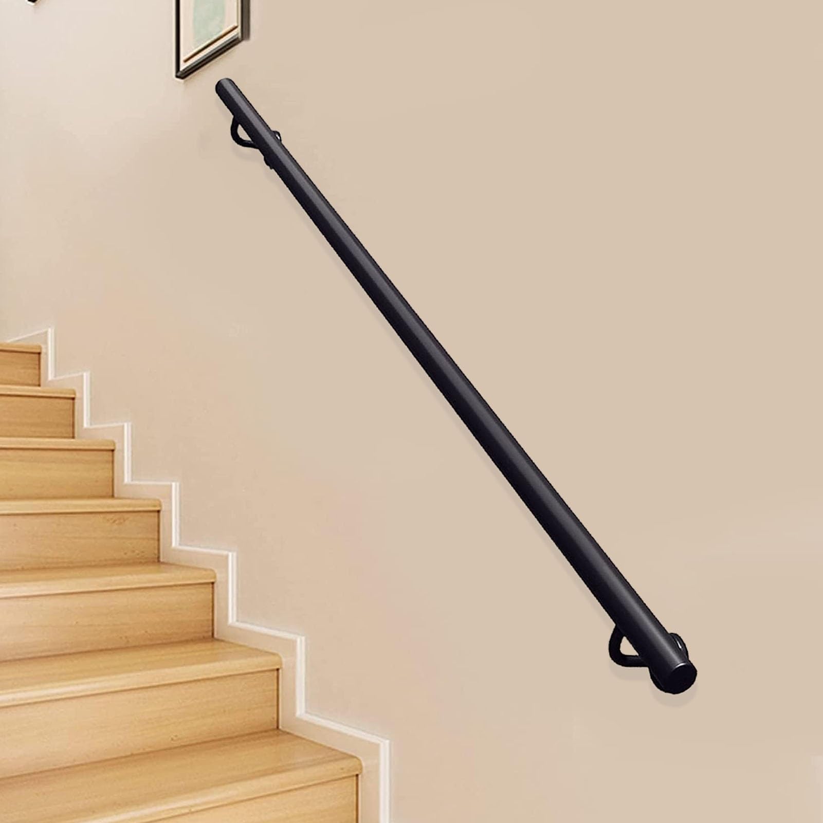 Rampe d'escalier en fer forgé haut de gamme avec tube galvanisé de 360 cm