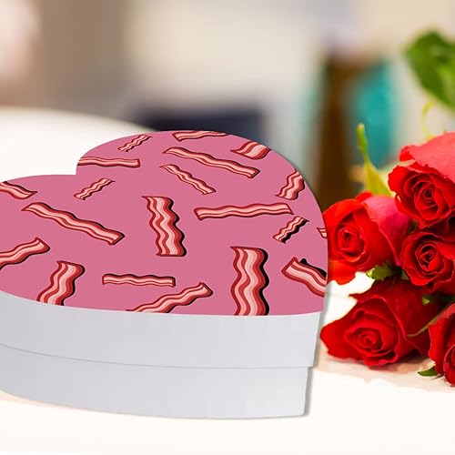 Miniatura 4 de Andaz Press Caja de regalo en forma de corazón para el día de San Valentín con tapa, divertida caja de cartón de alta calidad para tocino, caja de