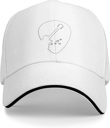 Flyjbs Gorra de béisbol unisex con notas musicales de piano, ajustable, gorra de camionero musical para mujeres y hombres