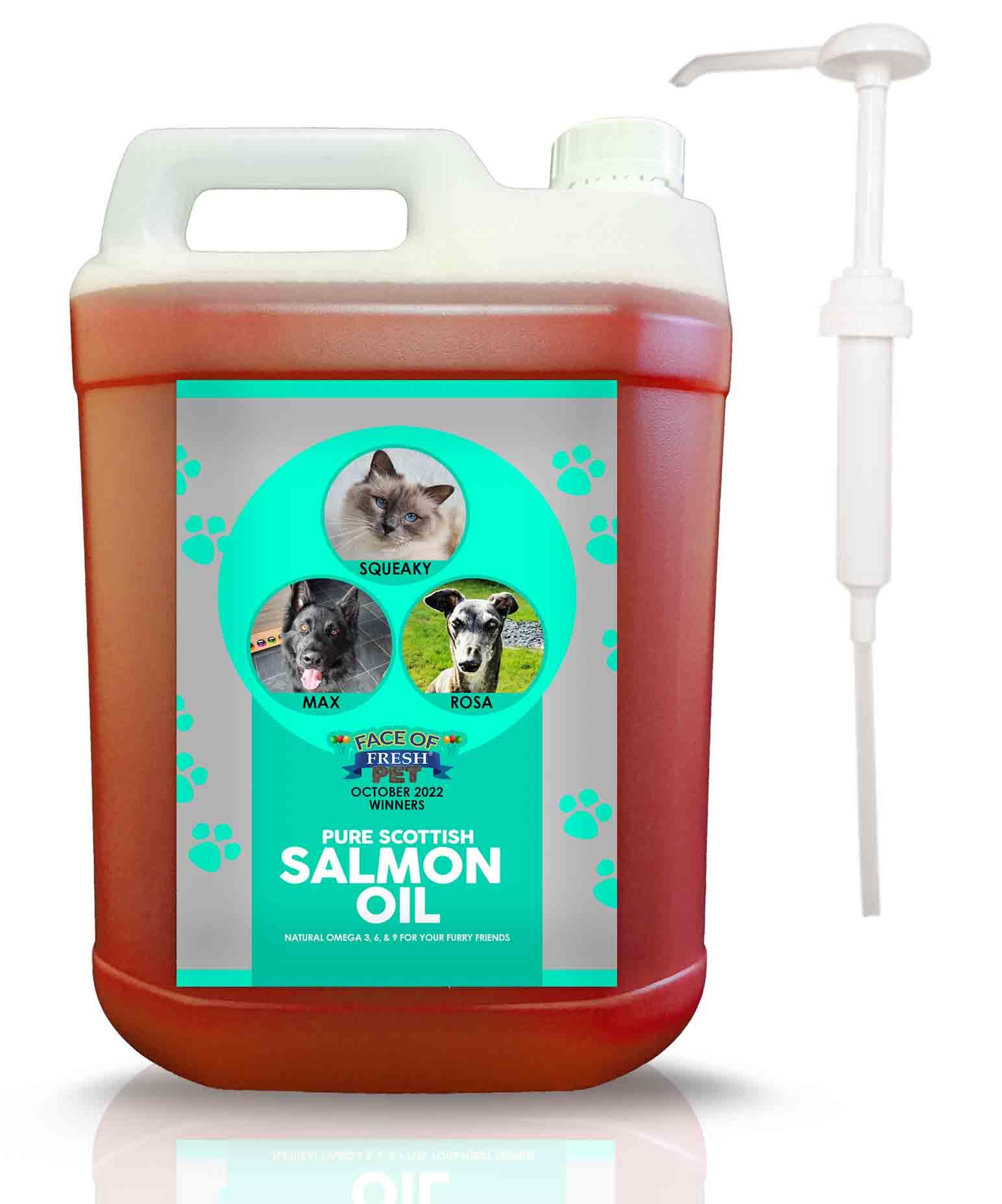 Scottish Salmon Oil 100% Natural Omega 3 Supplement Fresh Pet (5L with Pump) โ image 1