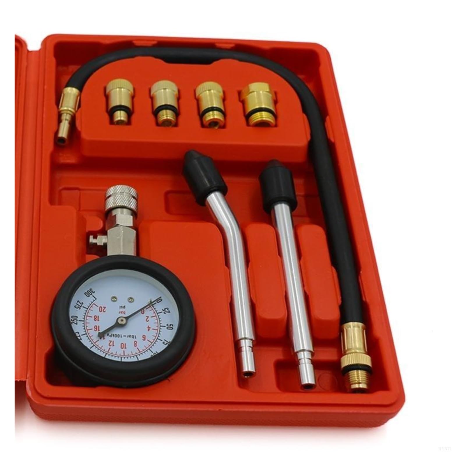 Probador de compresión Cilindros Motor Gasolina Herramienta for automóviles 0-300 PSI Herramienta de Prueba