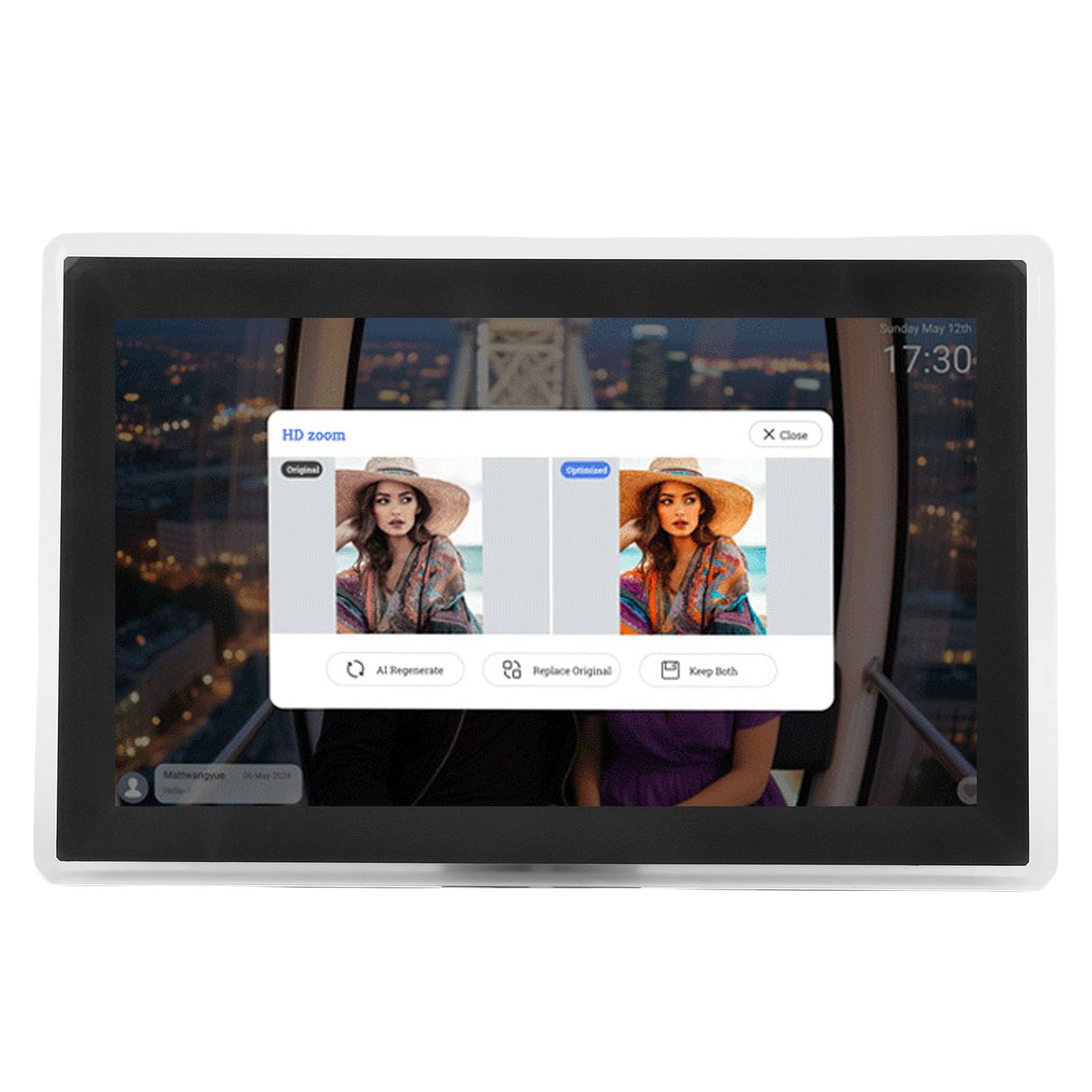 SENECESLI 15,6 Zoll WiFi Digitalkalender Aufgabendiagramm, Interaktives HD Touchscreen Display, Intelligenter Familienplaner, Digitaler Bilderrahmen (BLACK)