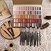 UCANBE 60 Colors Naked Eyeshadow Palette + Makeup Brush Set, All in One Nude Neutral Smokey Makeup Pallet with Brushes, Pigmented Warm Matte Shimmer Powder Eye Shadows Cosmetic Halloween Beauty Kit