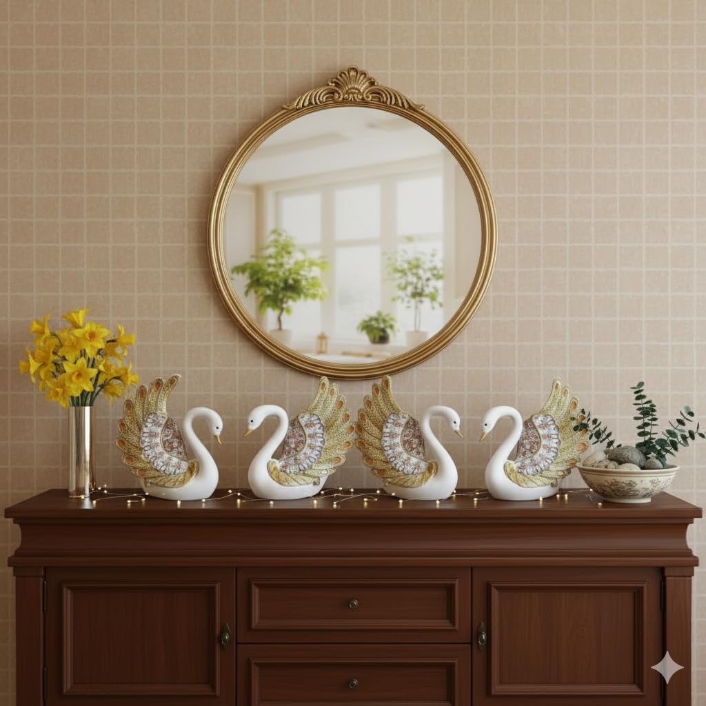 Elegant Duck Swan Sculpture - Home Decor -8