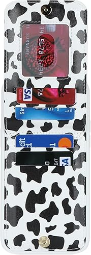 Miniatura 5 de Funda para iPhone XR para mujer, para iPhone XR, funda con tarjetero con tarjetero con soporte para tarjeta de crédito con anillo, cremallera, a