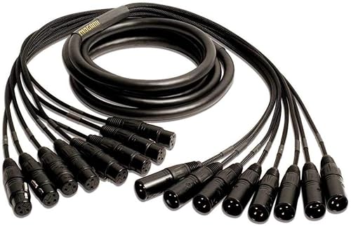 Miniatura 2 de Mogami Gold 8 XLR-XLR-10 - Cable de audio tipo serpiente, salida de ventilador de 8 canales, XLR hembra a XLR-macho, contactos dorados, conectores