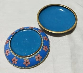 Amazon.co.jp: 中国伝統美術工芸品 景泰蓝 七宝焼 香合 漆器