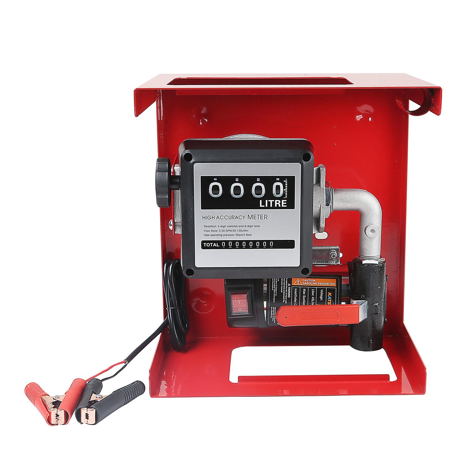 KATSU Kit de Bomba de Transferencia Diésel 260W 12V Autocebante Extractor de Fluido de Combustible y Aceite para Tractores, Caravanas y Maquinaria de Construcción