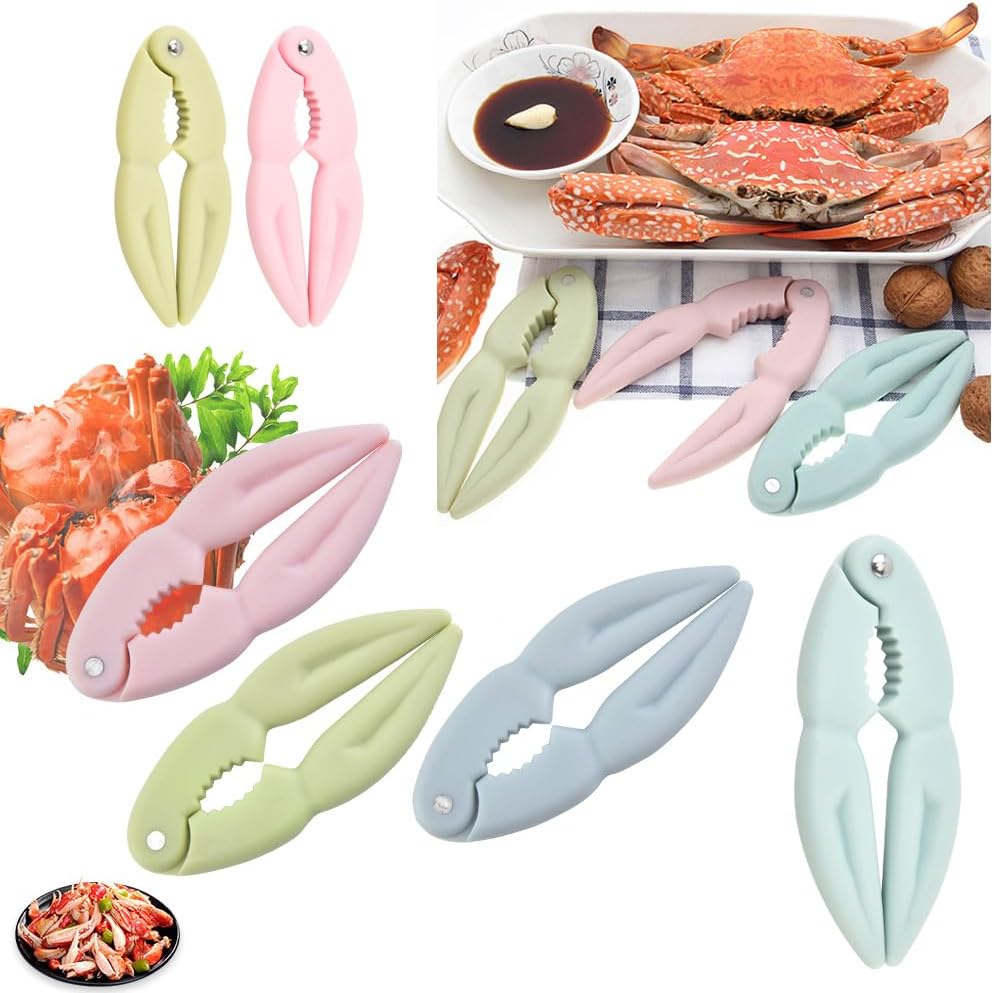 6 Pack Lobster Crackers Seafood Cracker Tools Set Lobster Sheller Crab Leg Crackers Crab Crackers Crab Claw Cracker Nut Cracker Nutcrackers for Cracking Eating King Crab Snow Crabs Blue Crab