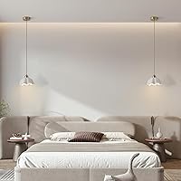 Vista 8 de Modern Gold Milk Glass Pendant Light Mid Century Adjustable White Ceramic Hanging Light Fixture Vintage Brass Pendant Light Kitchen Island Nordic