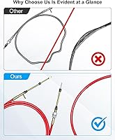 Vista 5 de 80833 - Cable de cambio para palanca de cambios B&M con extremo de ojal, cable de cambio de transmisión automática de 5 pies de largo AF72-1002