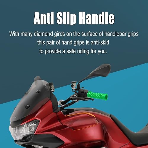 Miniatura 6 de Empuñaduras para manillar de motocicleta, empuñaduras de goma de 0.786 pulgadas y 0.944 pulgadas, agarre cómodo antideslizante, agarre de manillar