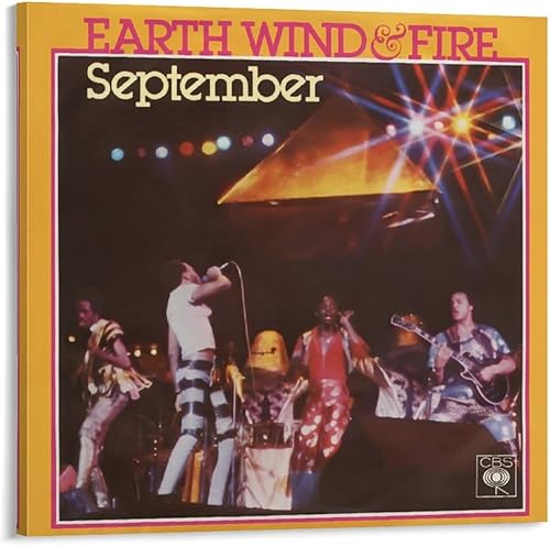 MALOOS Póster de lienzo de septiembre de tierra, viento y fuego para pared, pintura artística decorativa, sala de estar, dormitorio, decoración de disponible en Yaxa Colombia