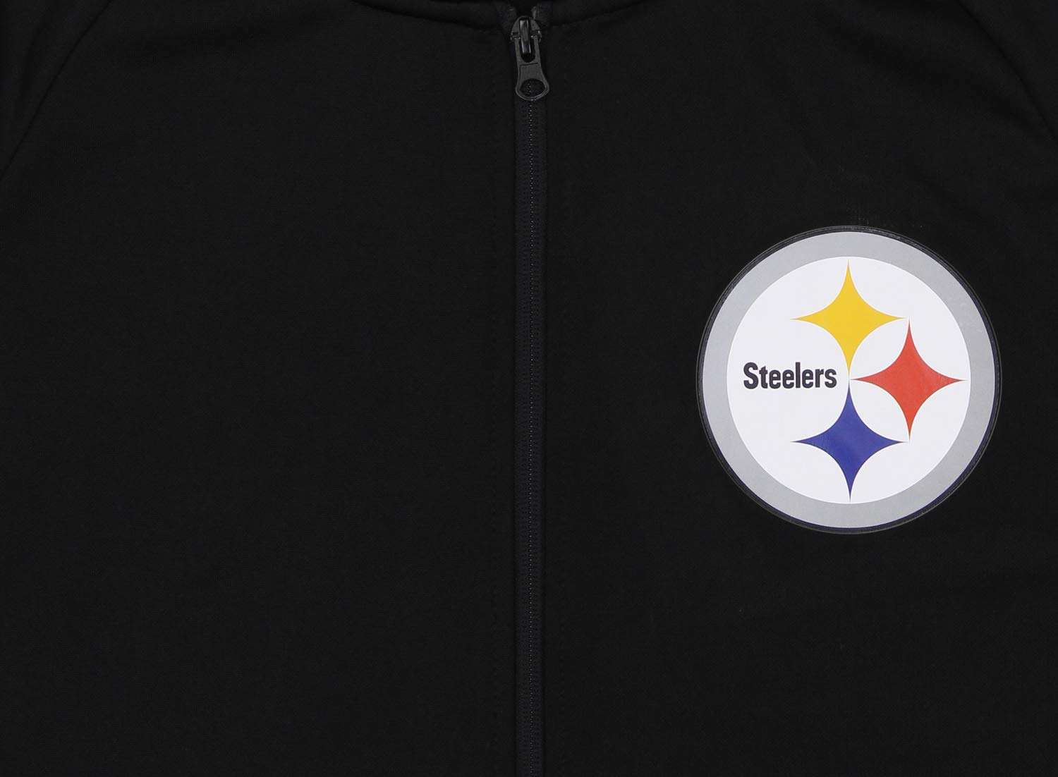 Zubaz PITTSBURGH STEELERS BLACK FULL ZIP HOOD W/DIGITAL CAMO HOOD DETAIL MD