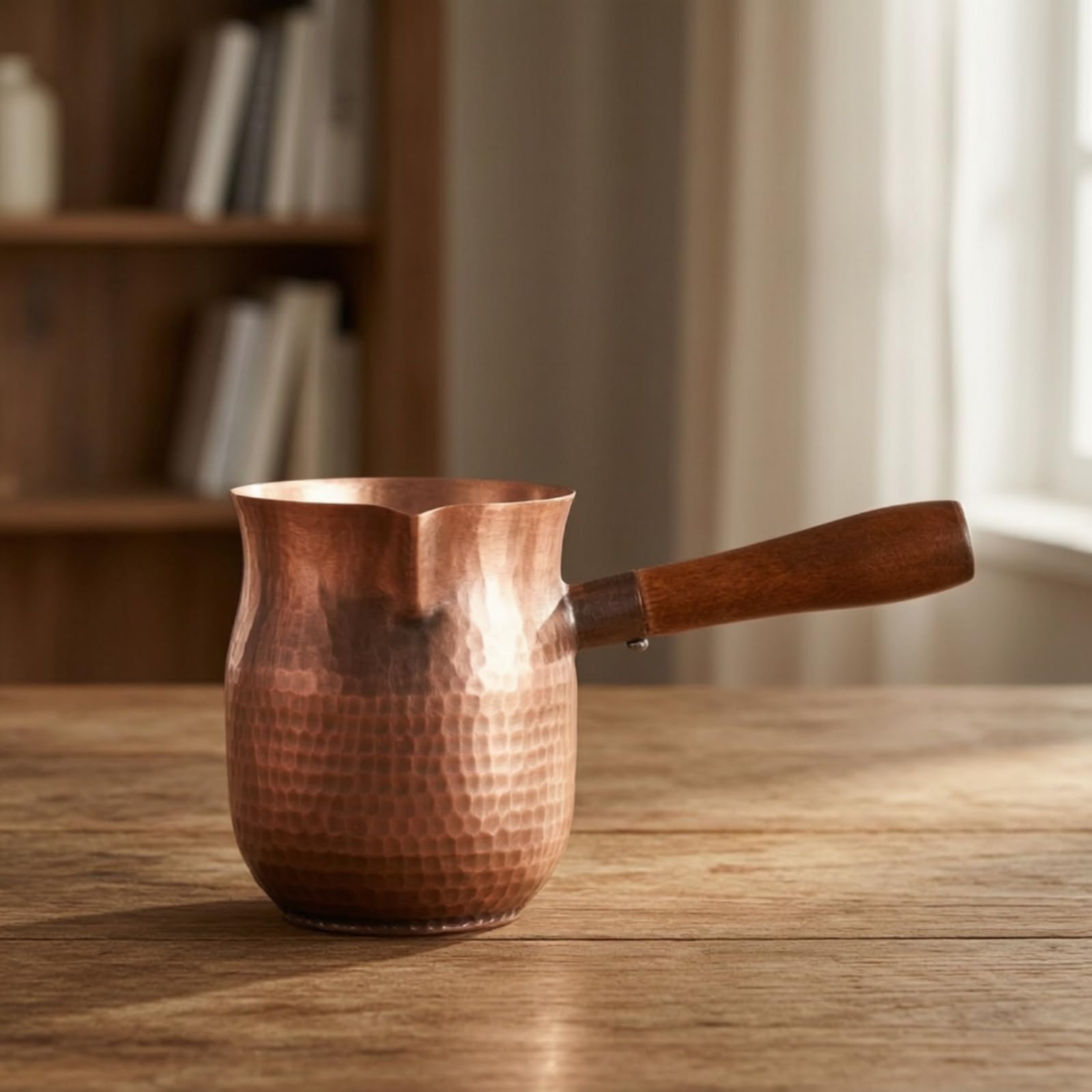 Tee mit Holzgriff gehämmert Gong hitzebeständig Kanne für Teeliebhaber, Teezubereitung, style to 4, 300 Ml